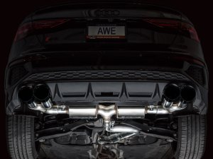 Audi S3 Performance Exhaust - AWE Tuning - Touring Edition, Cat-Back - Diamond Black - `22-`24